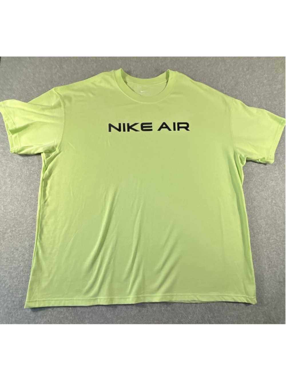 Nike Air Men’s XXL Volt Neon Green Black Logo Graphic T-Shirt DA0304-383